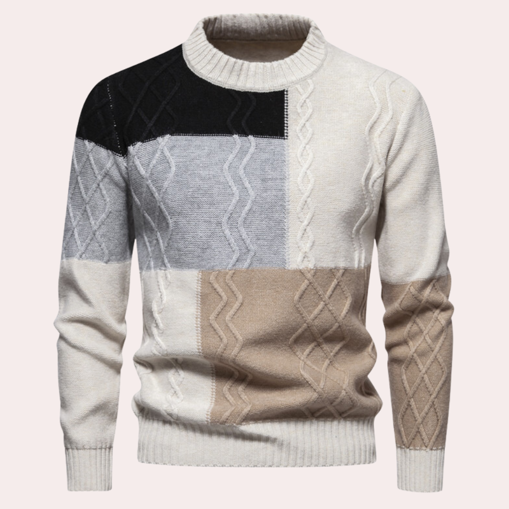 Boian - Stilfuld strikket herresweater