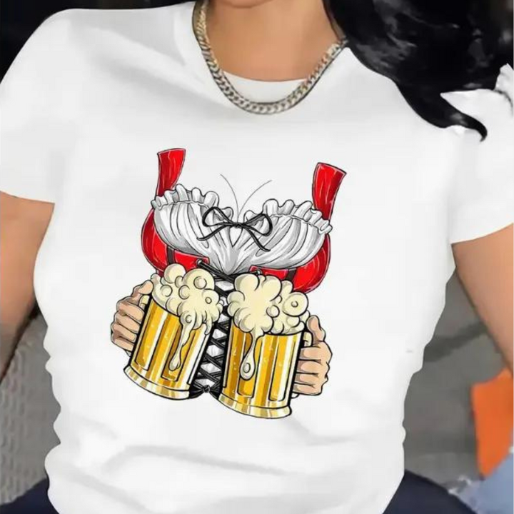 Odetta - Dirndl øl Oktoberfest t-shirt til kvinder