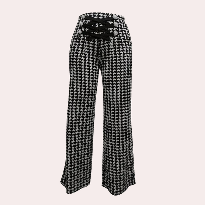 Zahara - Moderne houndstooth-bukser til kvinder