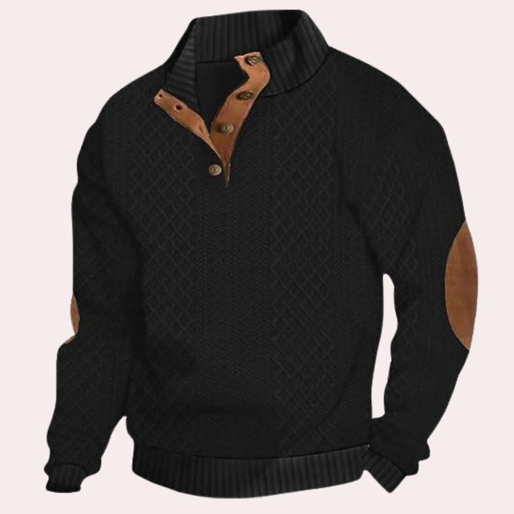 Derrall - Elegant herre-sweater med knapper