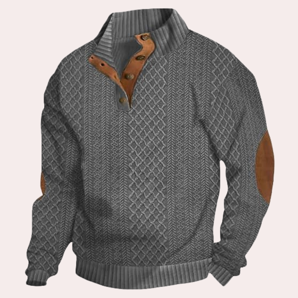 Derrall - Elegant herre-sweater med knapper