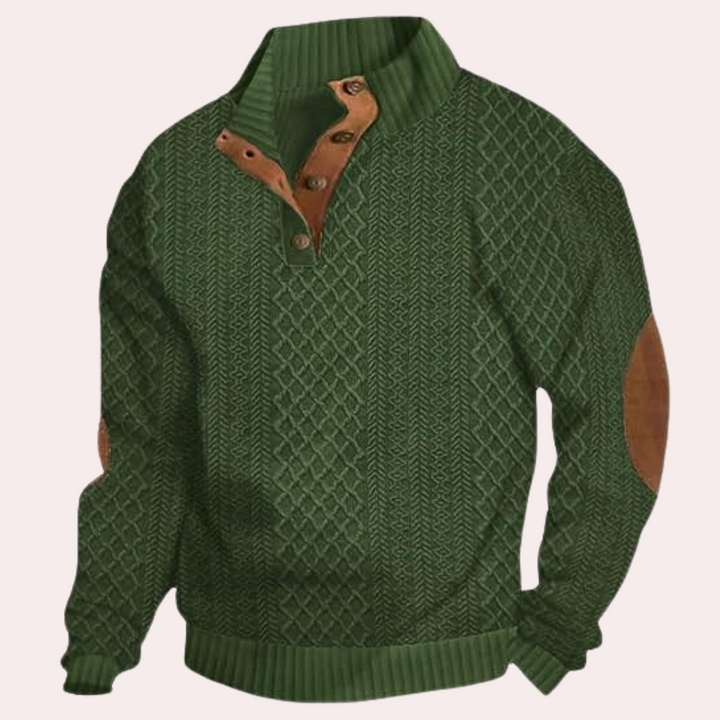 Derrall - Elegant herre-sweater med knapper