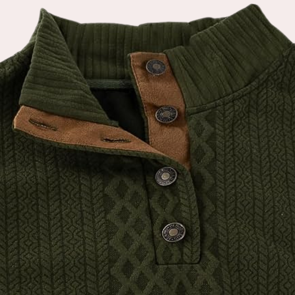 Derrall - Elegant herre-sweater med knapper