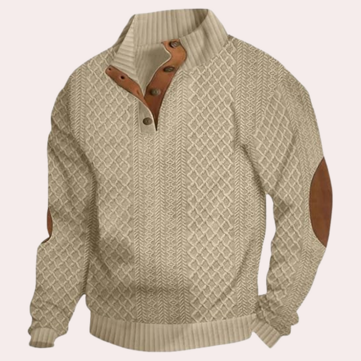 Derrall - Elegant herre-sweater med knapper