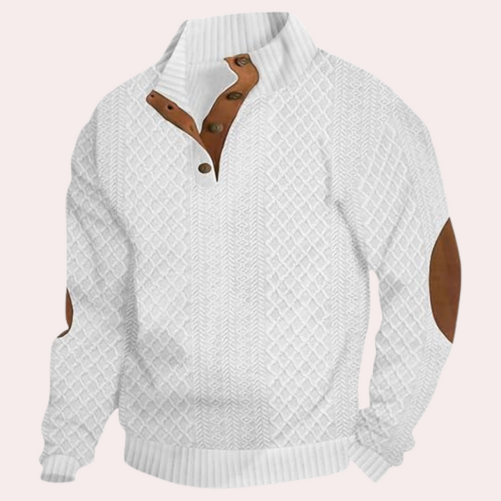 Derrall - Elegant herre-sweater med knapper