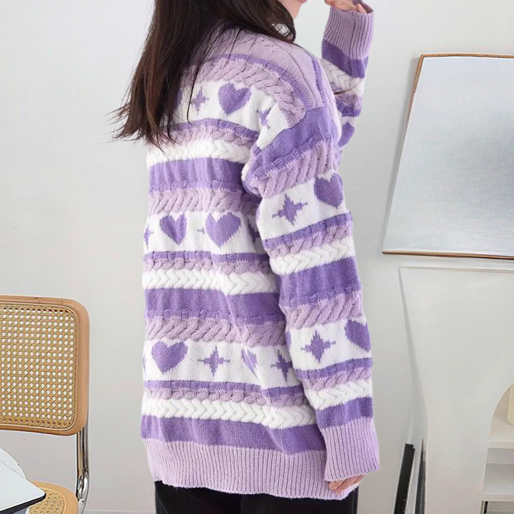 Rudella - Stribet oversize sweater til kvinder