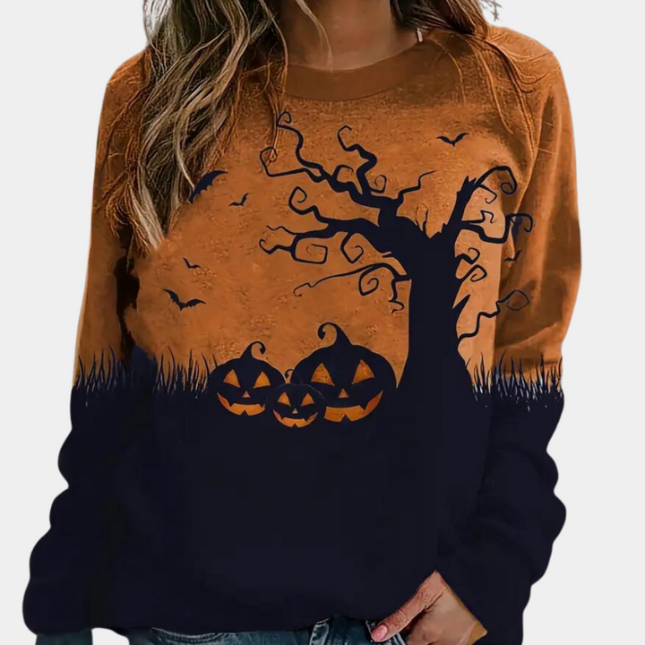 Elza - Afslappet Halloween-sweatshirt til kvinder