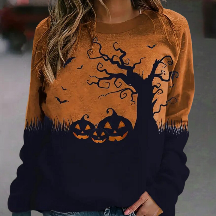 Elza - Afslappet Halloween-sweatshirt til kvinder