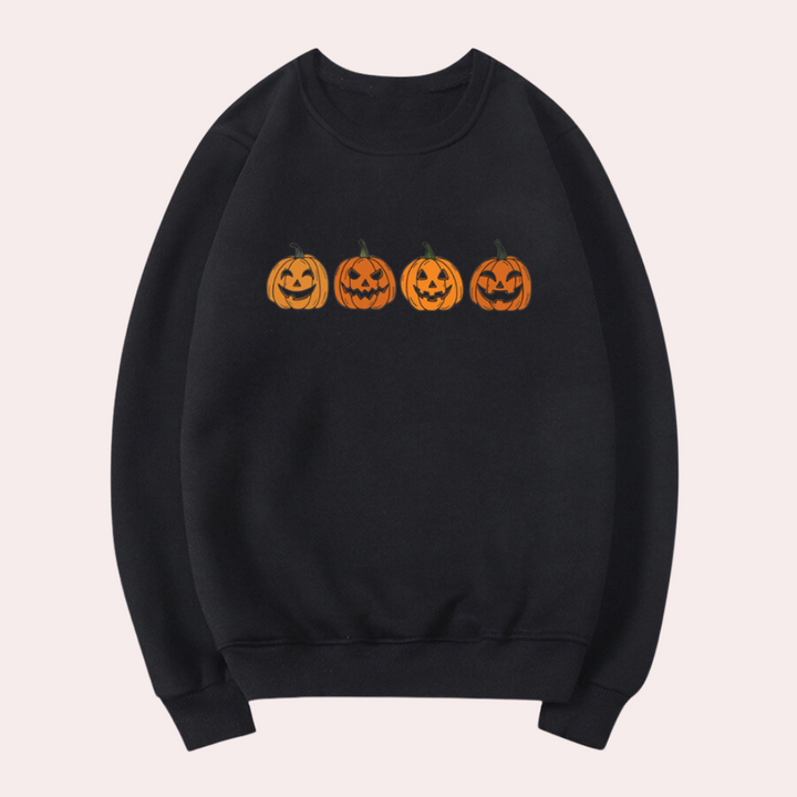 Afra - Halloween-græskar-sweater til kvinder