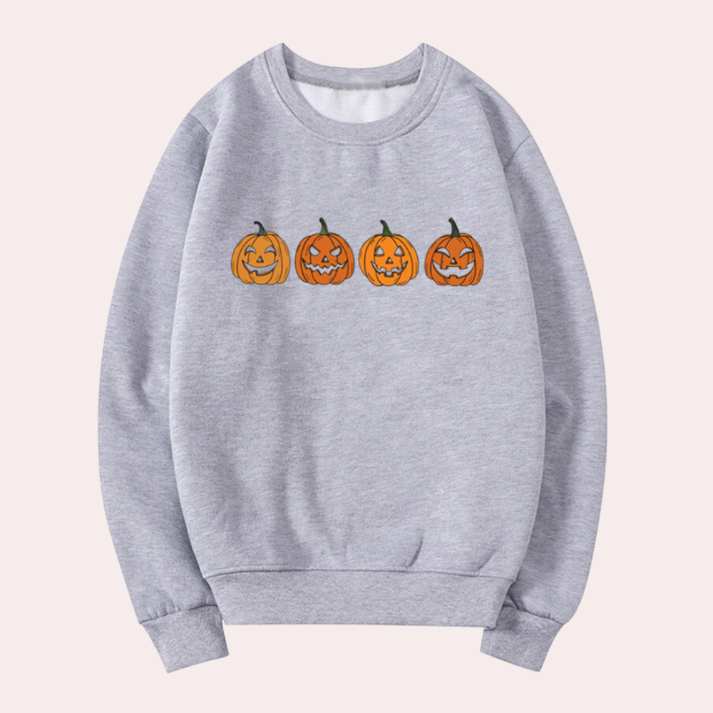 Afra - Halloween-græskar-sweater til kvinder