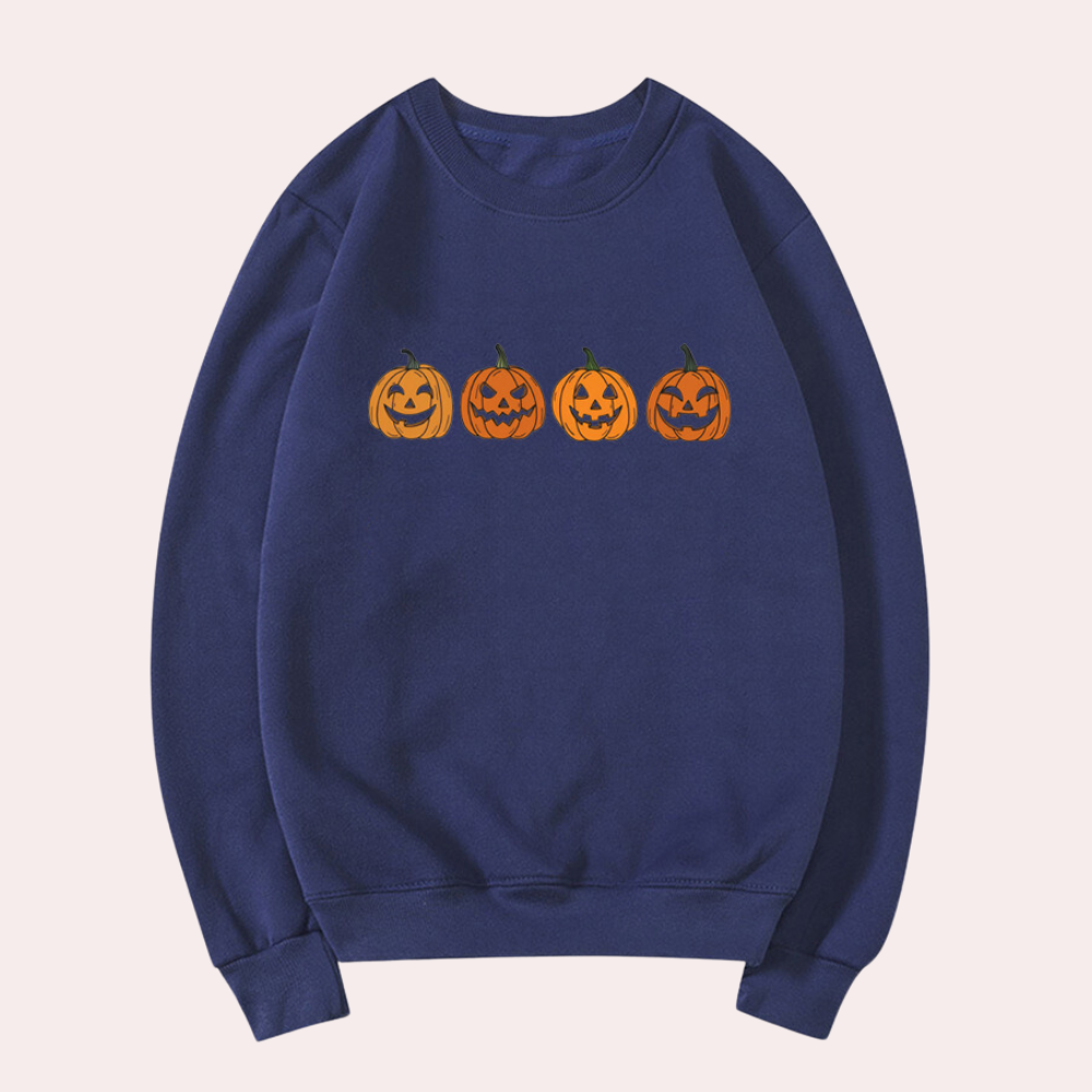 Afra - Halloween-græskar-sweater til kvinder