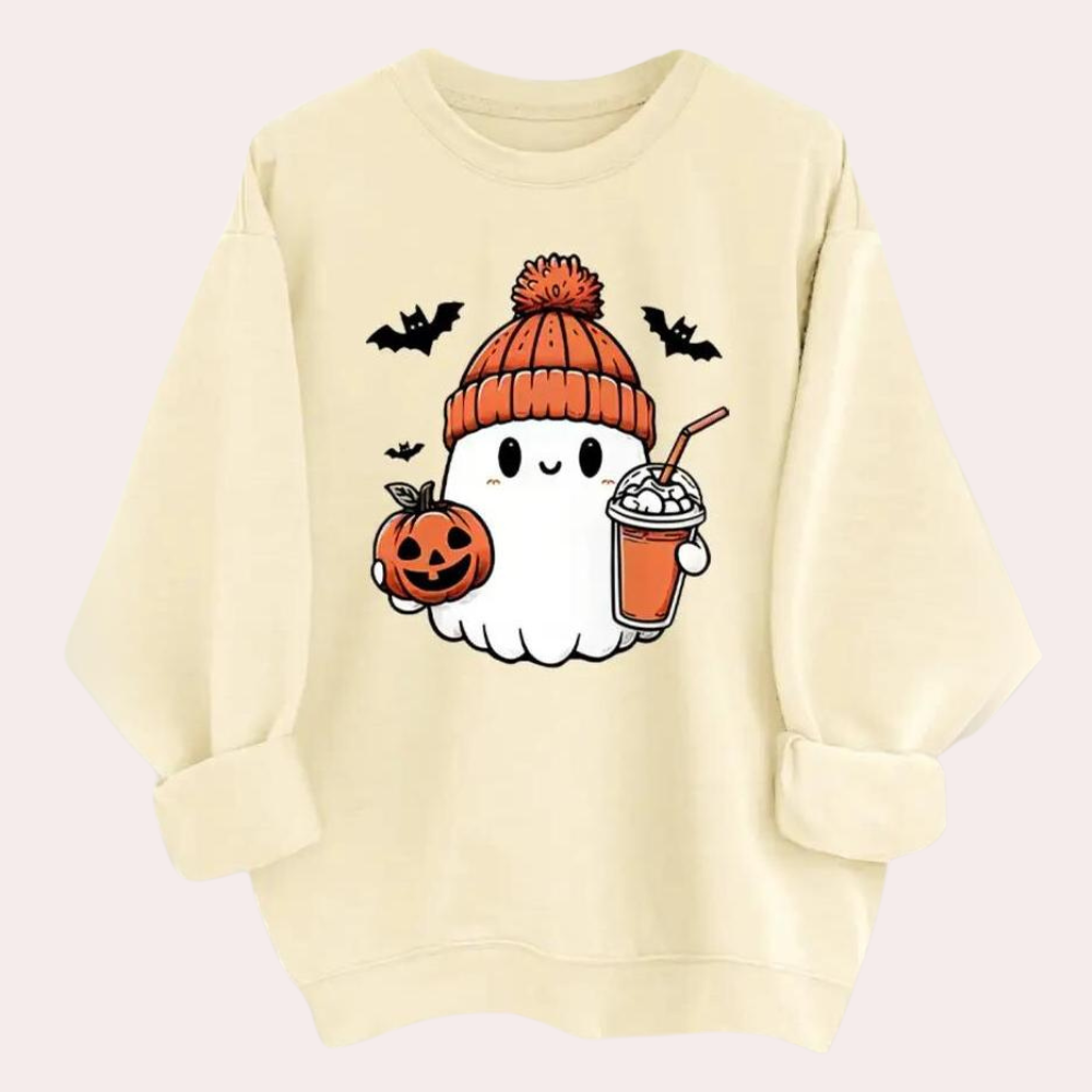 Dominika - Moderigtig Halloween-sweatshirt til kvinder