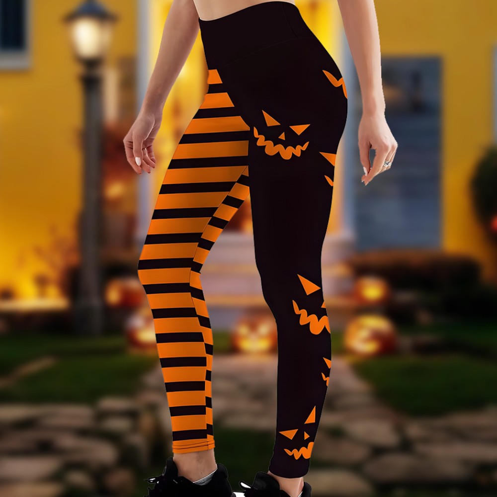 Katalin - Strækbare Halloween-leggings til kvinder