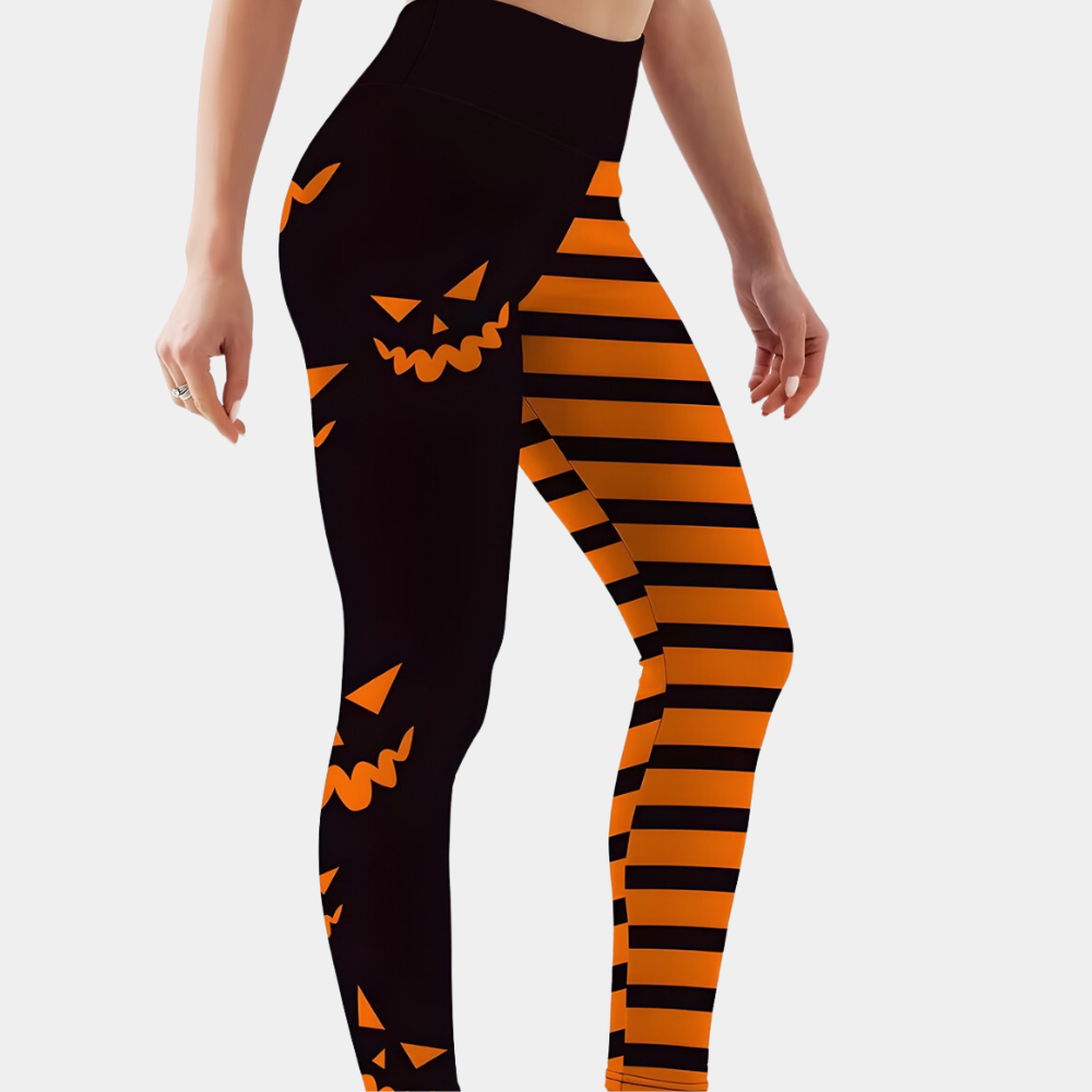 Katalin - Strækbare Halloween-leggings til kvinder