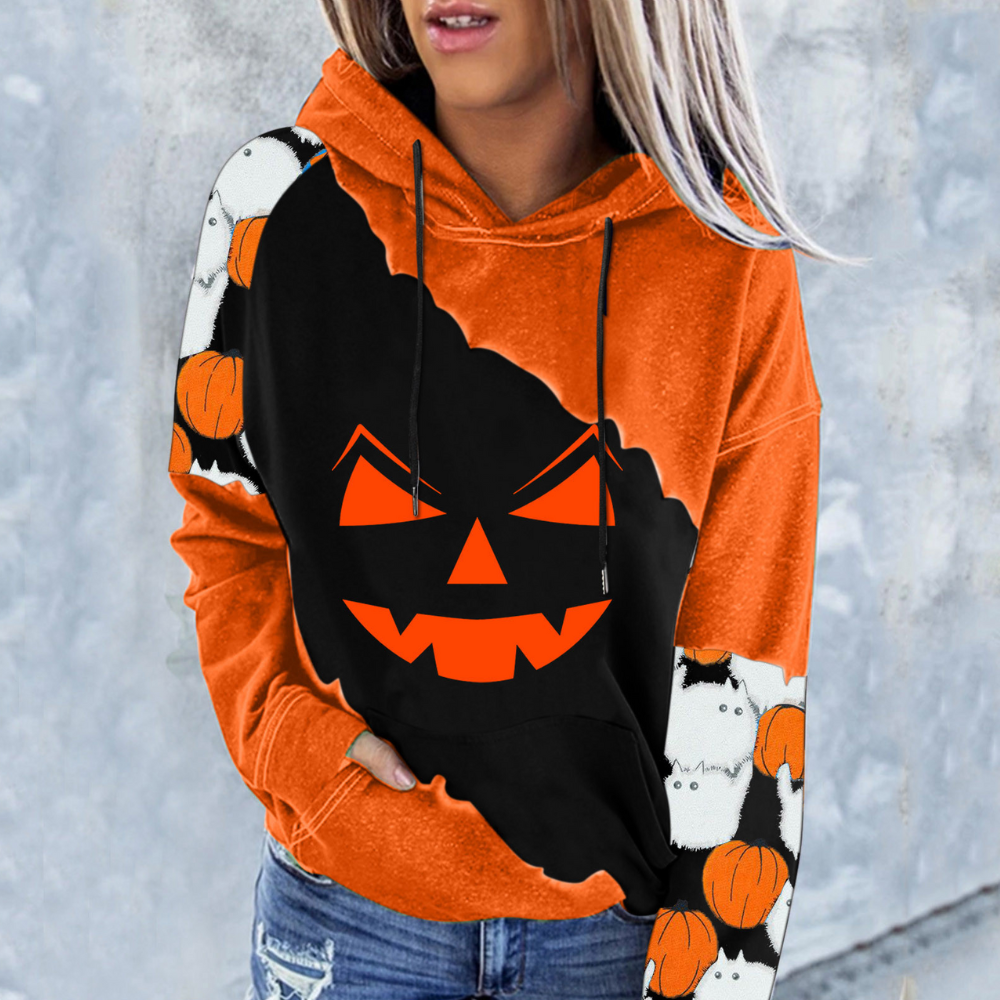 Elizabet - Trendy Halloween-sweatshirt til kvinder