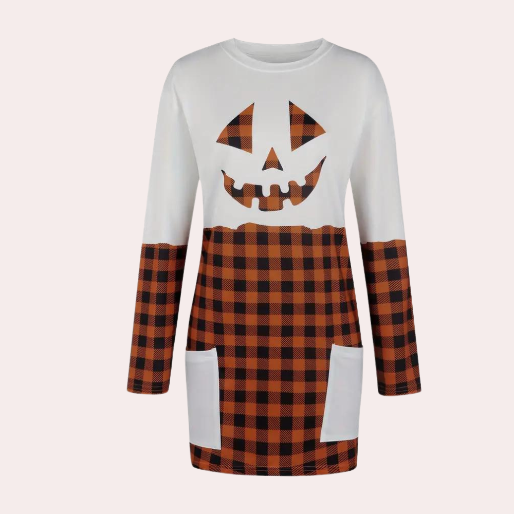 Kata - Stilfuld plus size Halloween-sweatshirt til kvinder