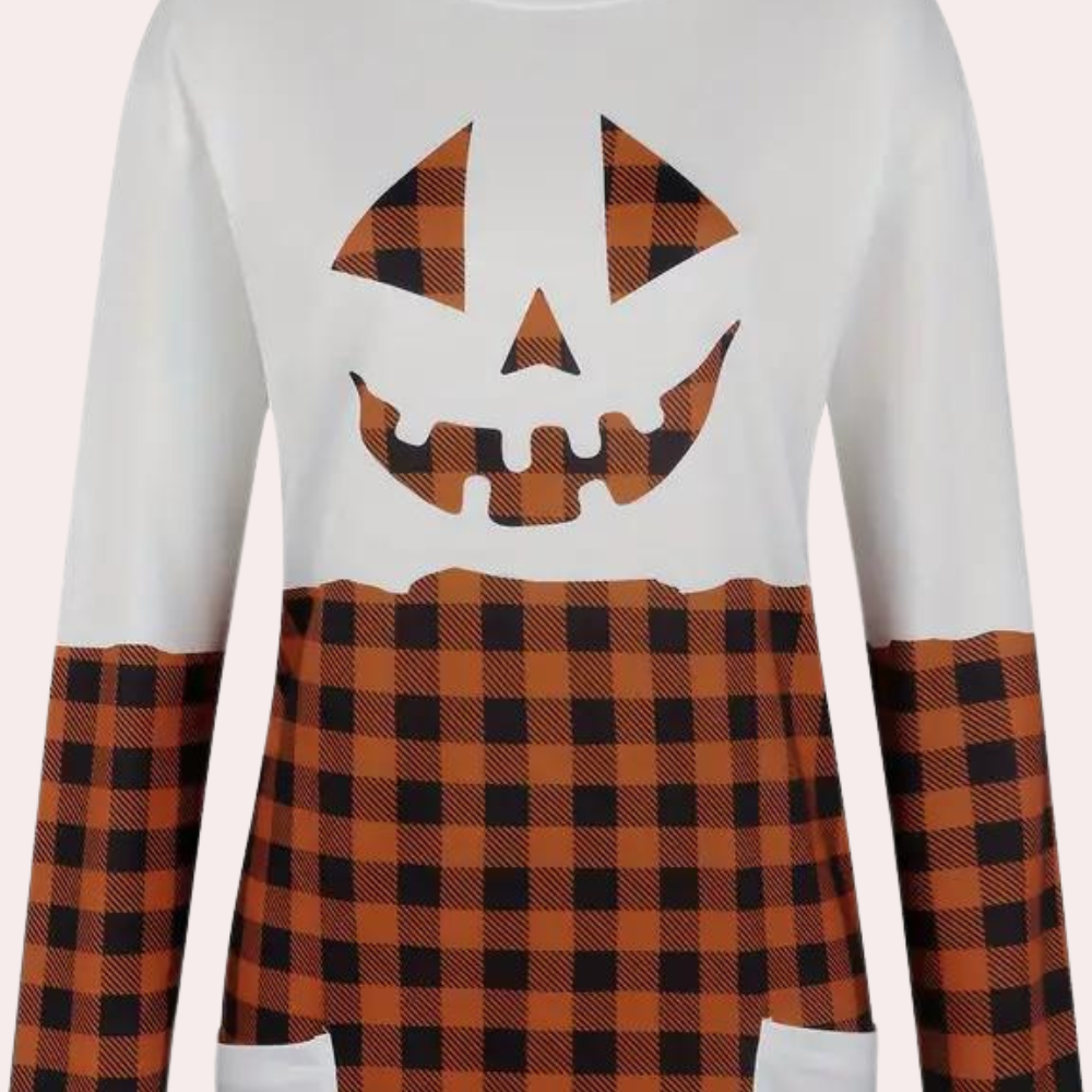 Kata - Stilfuld plus size Halloween-sweatshirt til kvinder