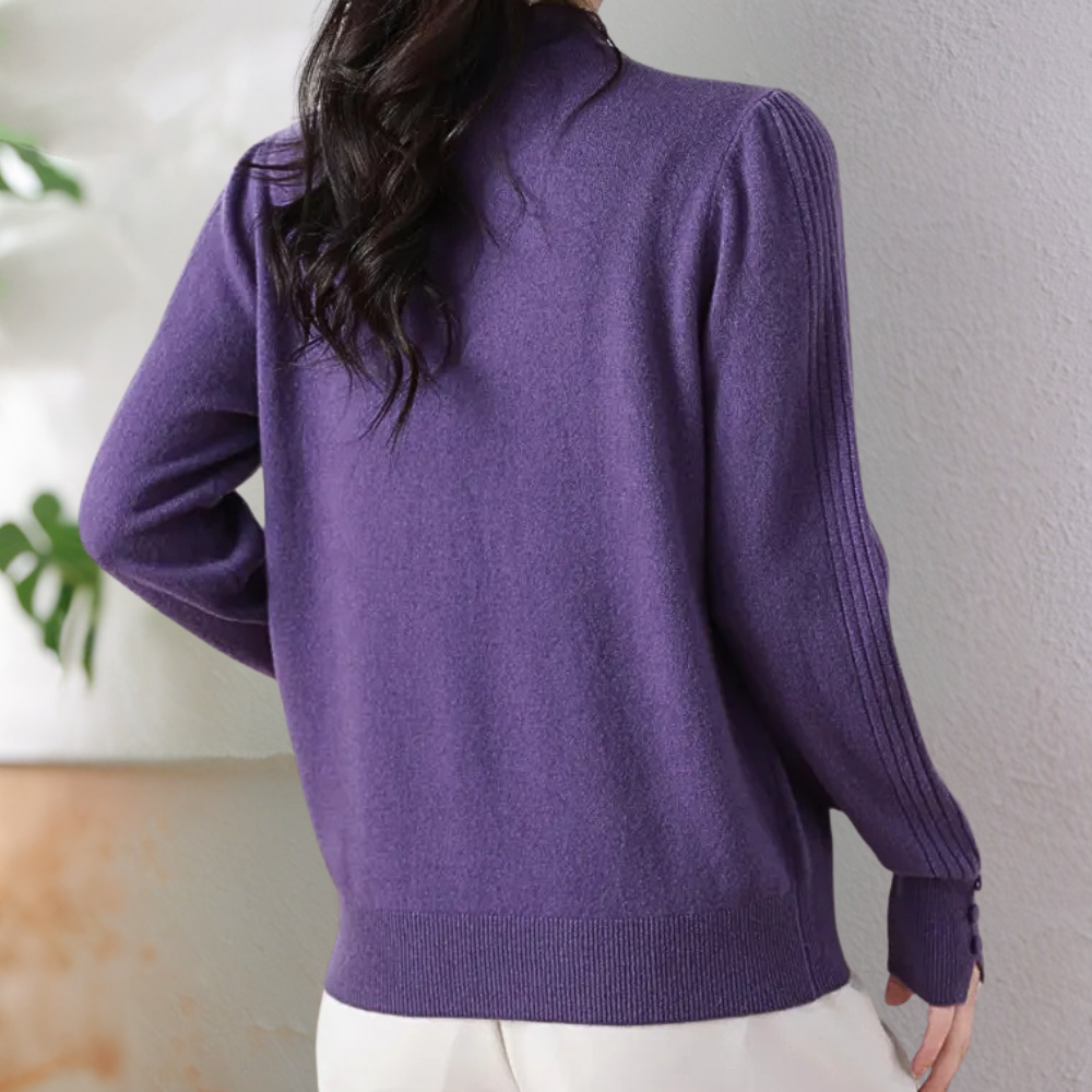 Mariela - Elegant sweater til kvinder med knapper