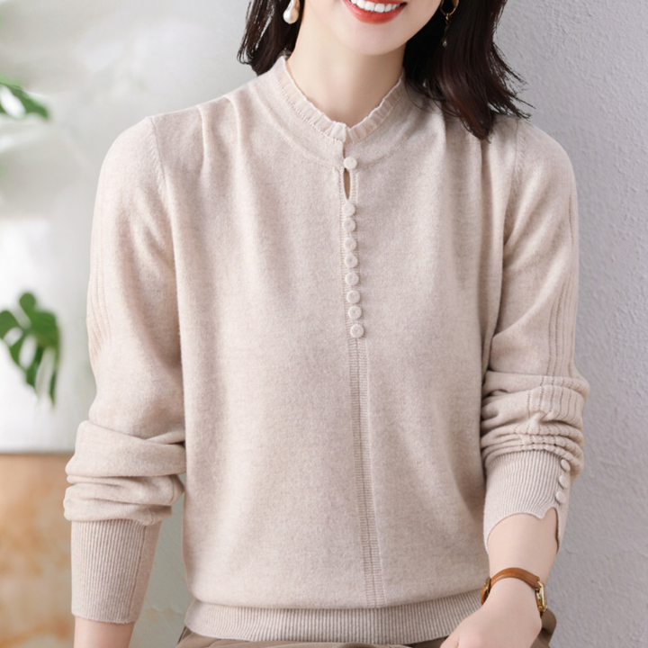 Mariela - Elegant sweater til kvinder med knapper