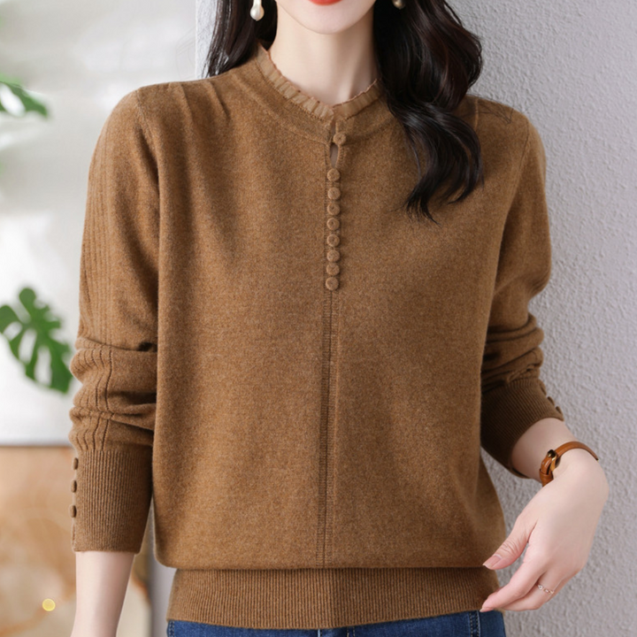 Mariela - Elegant sweater til kvinder med knapper