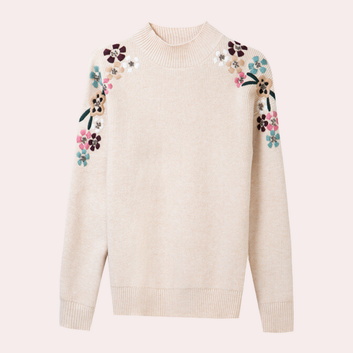 Devora - Elegant blomstret sweater til kvinder