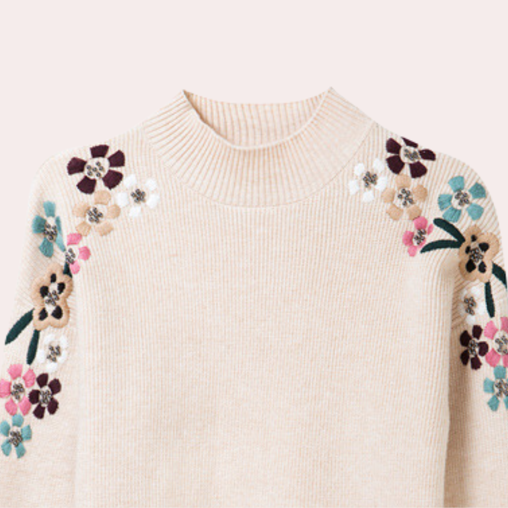 Devora - Elegant blomstret sweater til kvinder