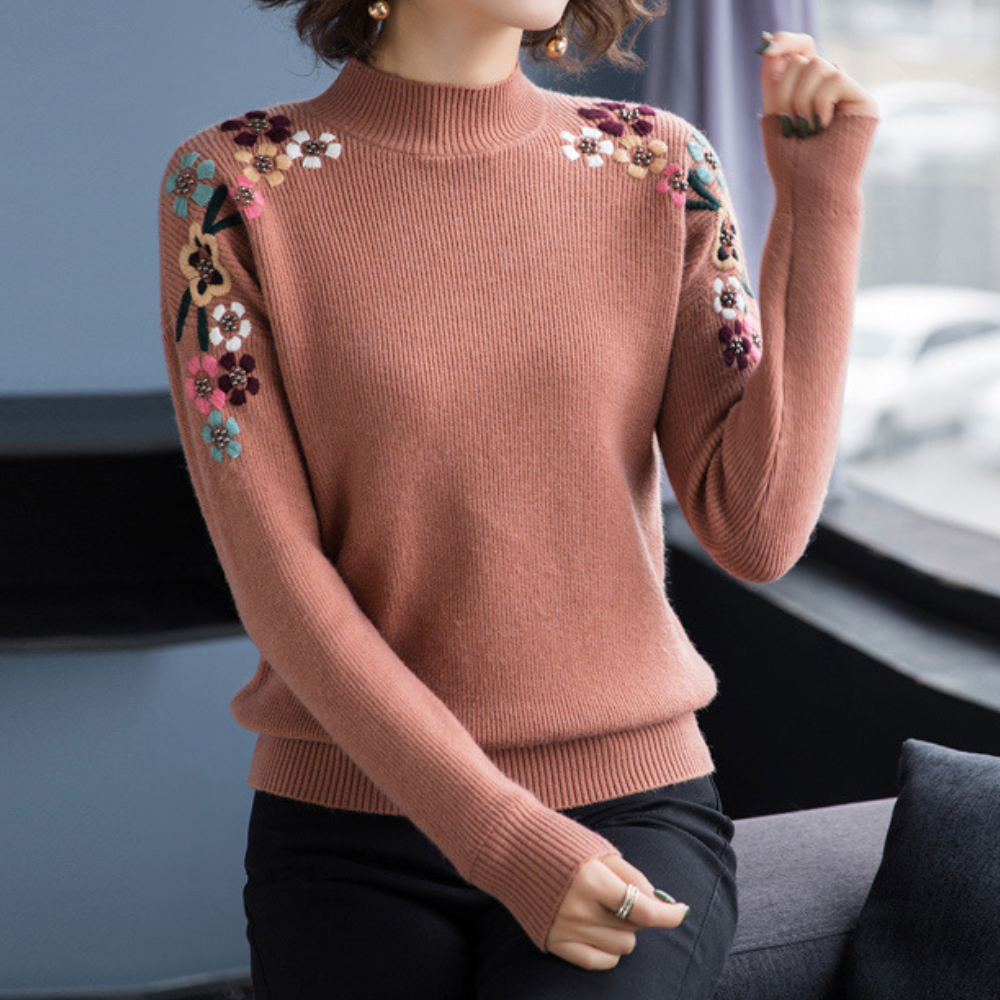 Devora - Elegant blomstret sweater til kvinder