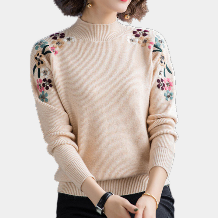 Devora - Elegant blomstret sweater til kvinder