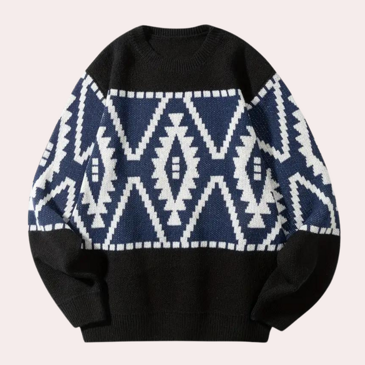 Szigfrid - Geometri Løs pasform  Sweater til mænd