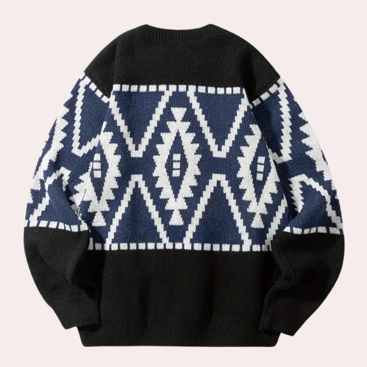 Szigfrid - Geometri Løs pasform  Sweater til mænd