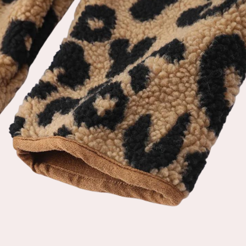 Seraphima - Elegant frakke med leopardprint til kvinder