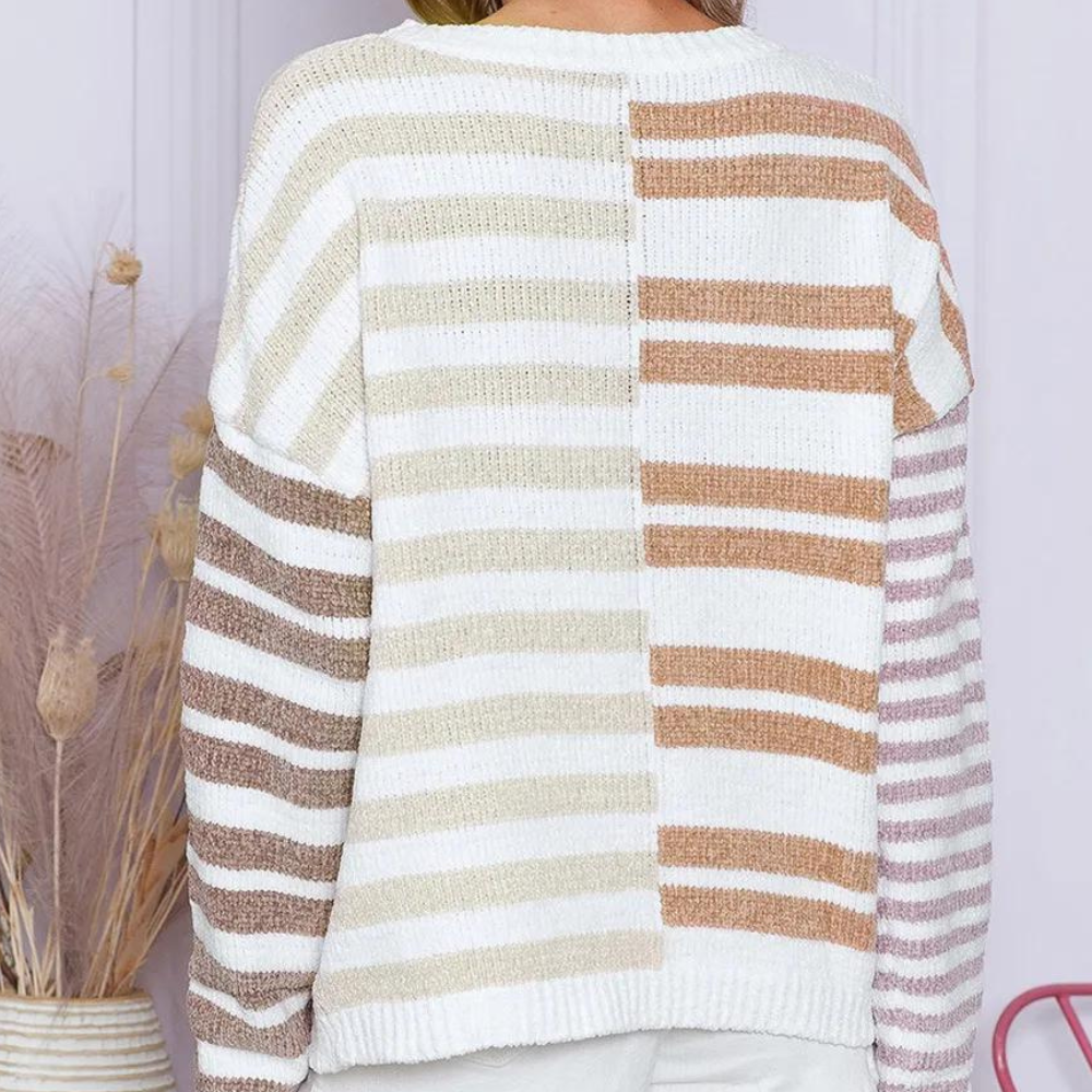 Opaline - Alsidig stribet sweater til kvinder