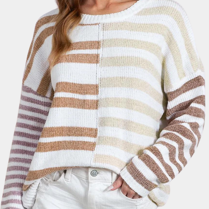 Opaline - Alsidig stribet sweater til kvinder