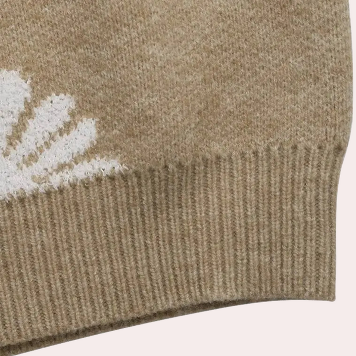 MARLEY - Trendy Blomsterstrik Sweater til Damer