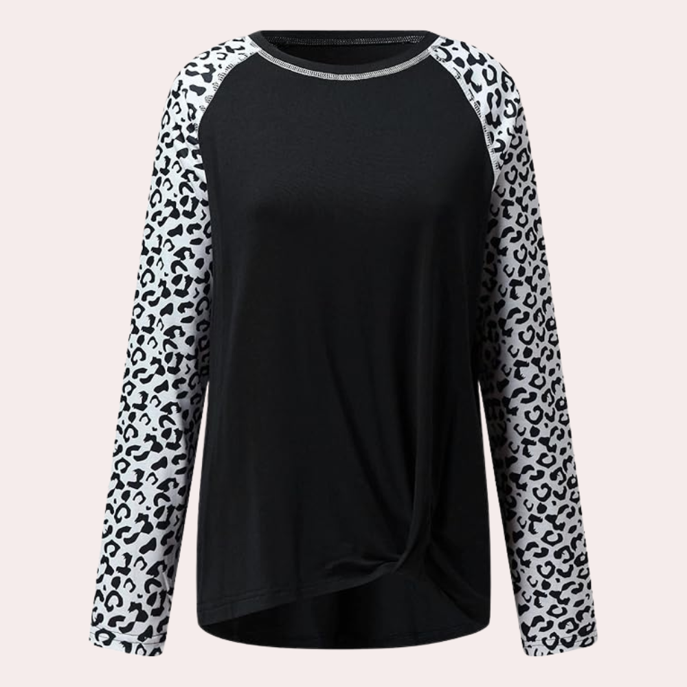 RAYLA - Langærmet T-shirt med Leopardmønster til Kvinder