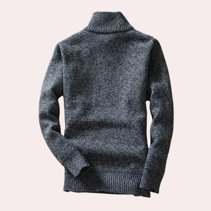 BRICE - Højhalset Sweater med Lynlås til Herrer