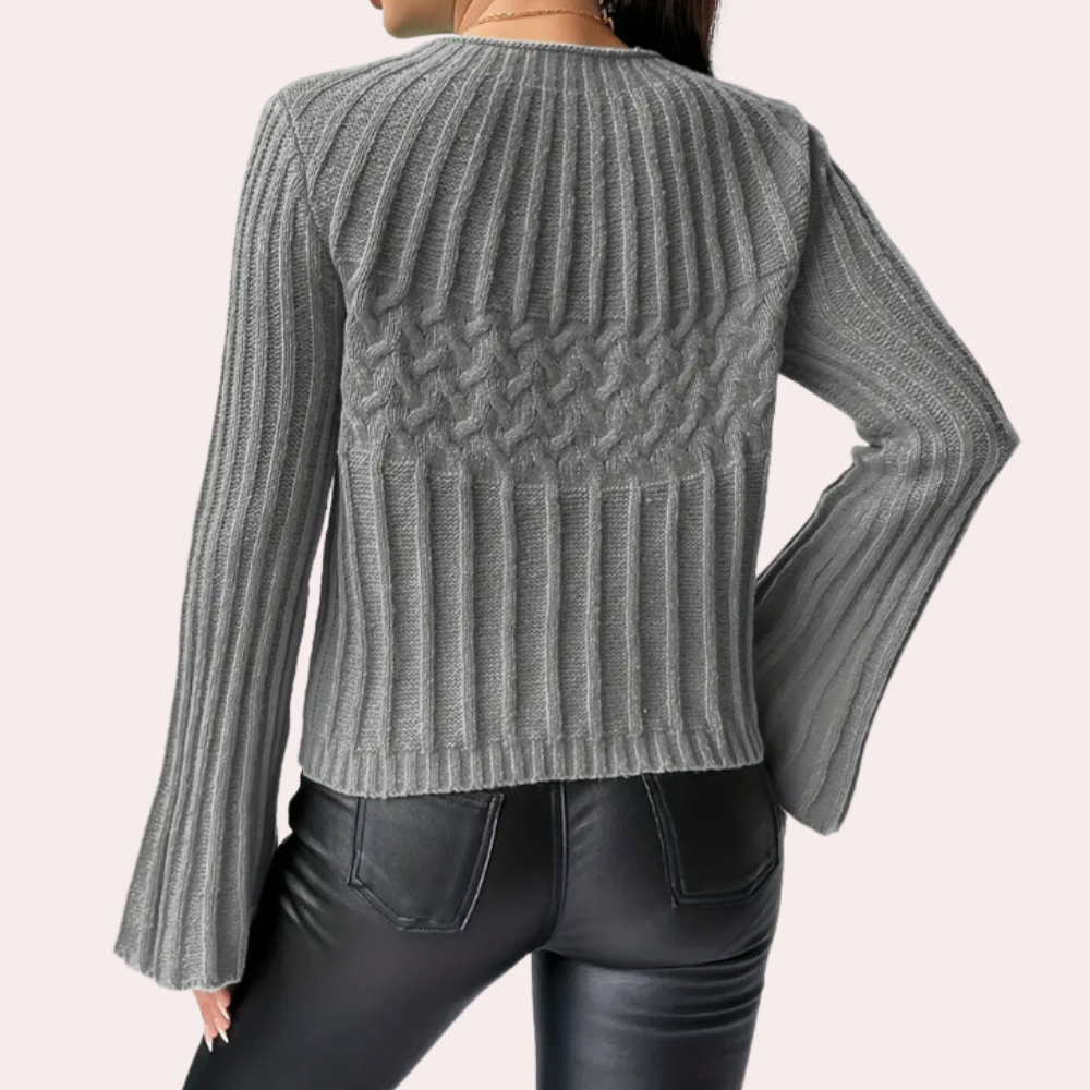 DENISE - Elegant Sweater med Flared Ærmer til Dame