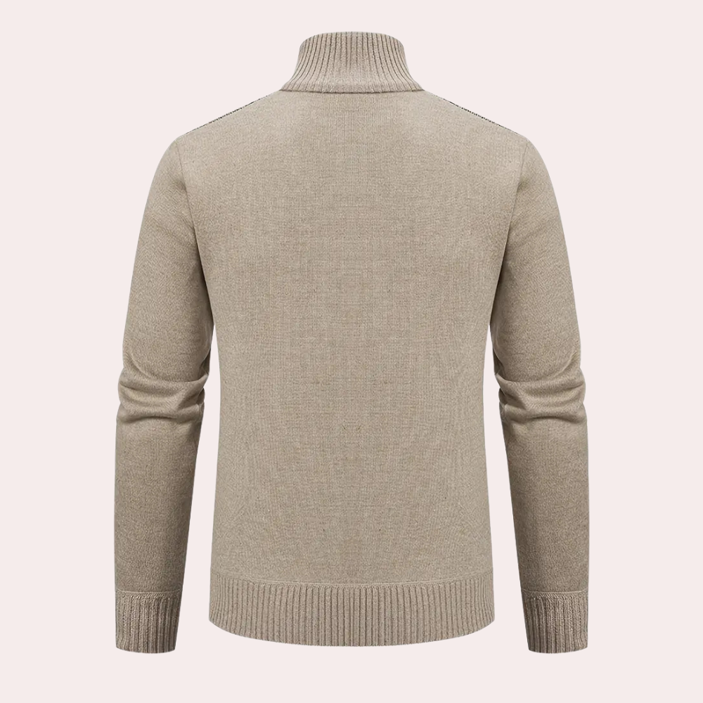 MALACHI - Elegant Cardigan med Ståkrave til Mænd