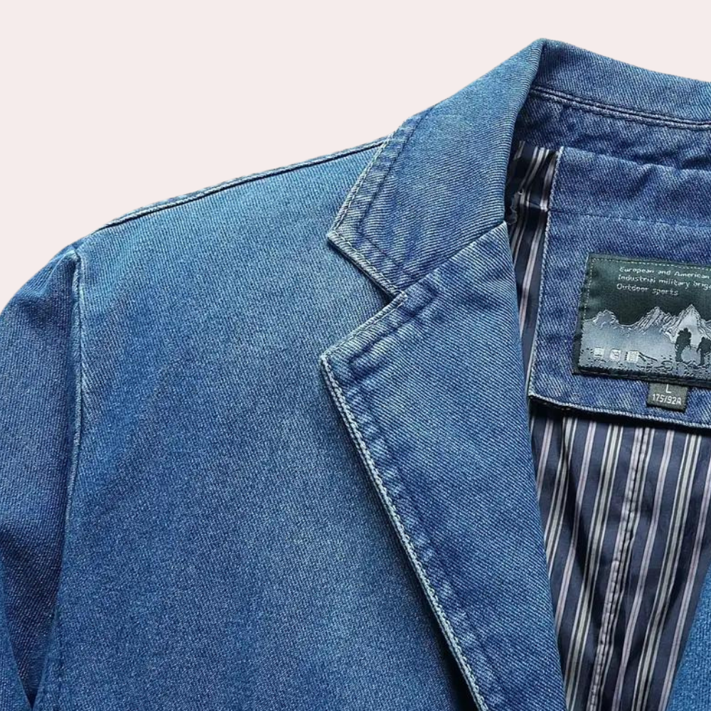 LOGAN - Elegant Denim Blazer til Mænd