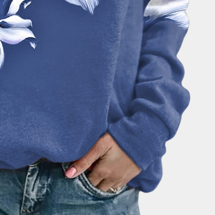 ISAURA - Afslappet Blomstret Sweatshirt til Kvinder