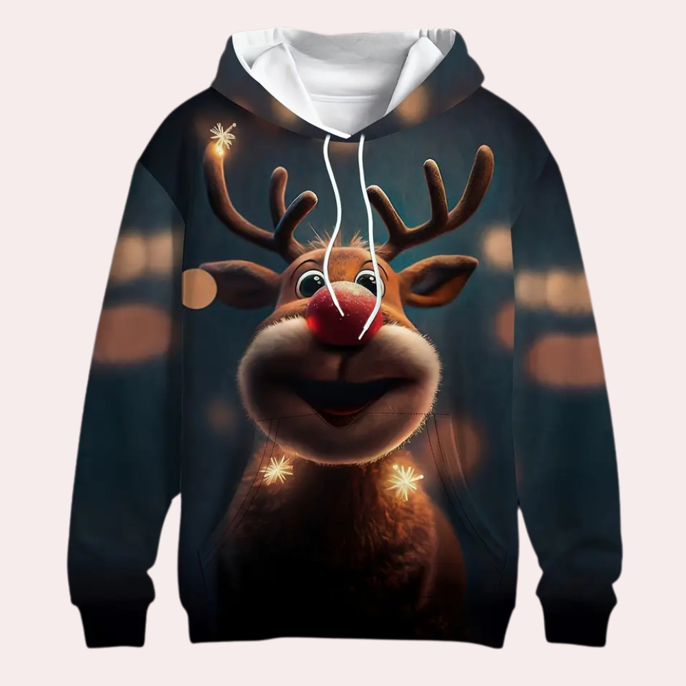 LOBO - Julesweatshirt med Hætte til Mænd