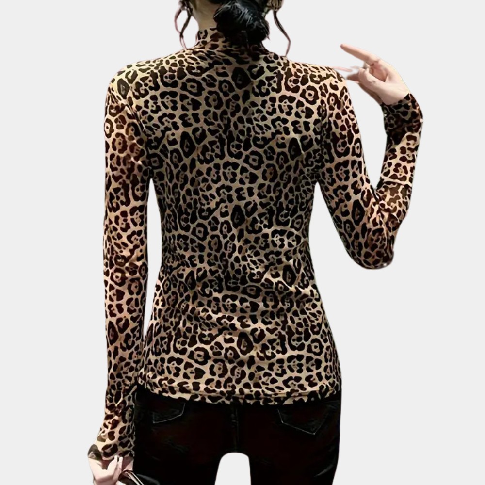 TEXANNA - Moderne Top med Leopardprint til Damer