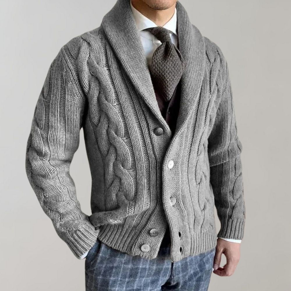 Herrecardigan med revers