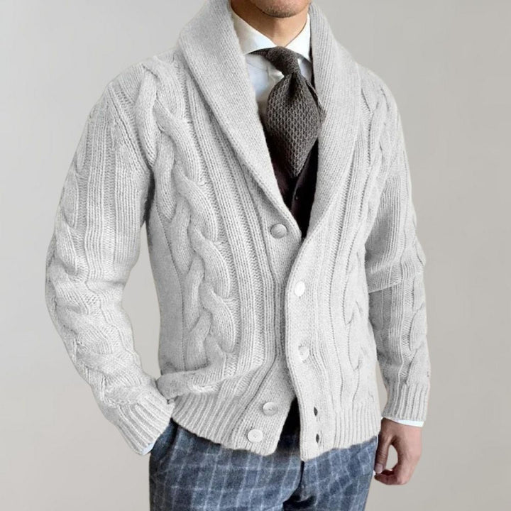 Herrecardigan med revers