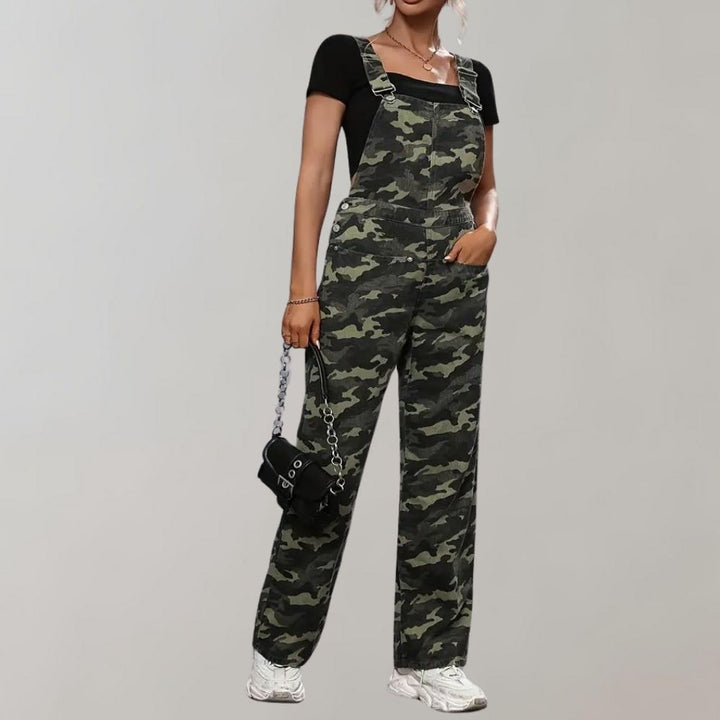 Trendy Camouflage Jumpsuit til Kvinder