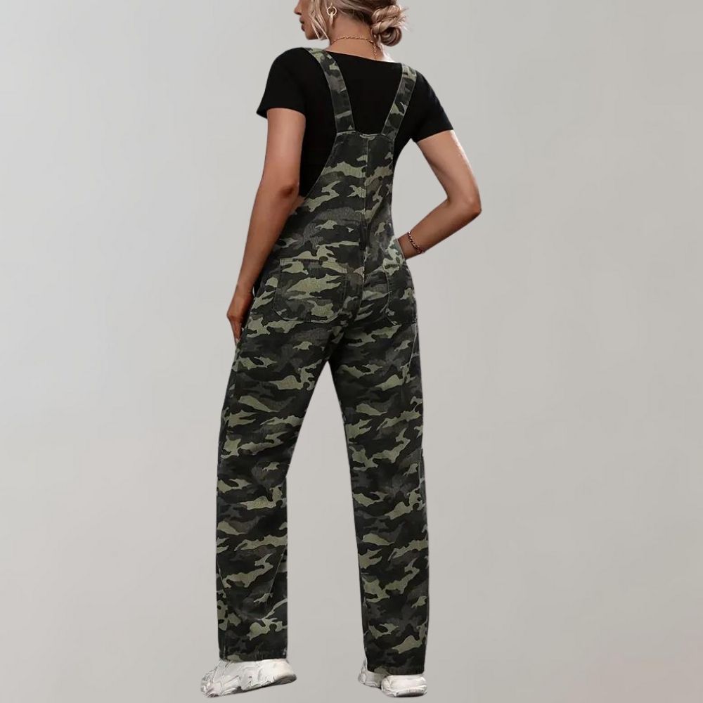 Trendy Camouflage Jumpsuit til Kvinder